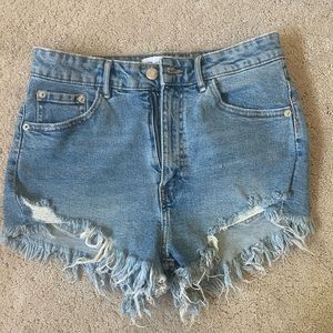 high rise zara jean shorts